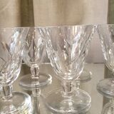 Suite of 5 glasses of red wine model jersey crystal of st louis
