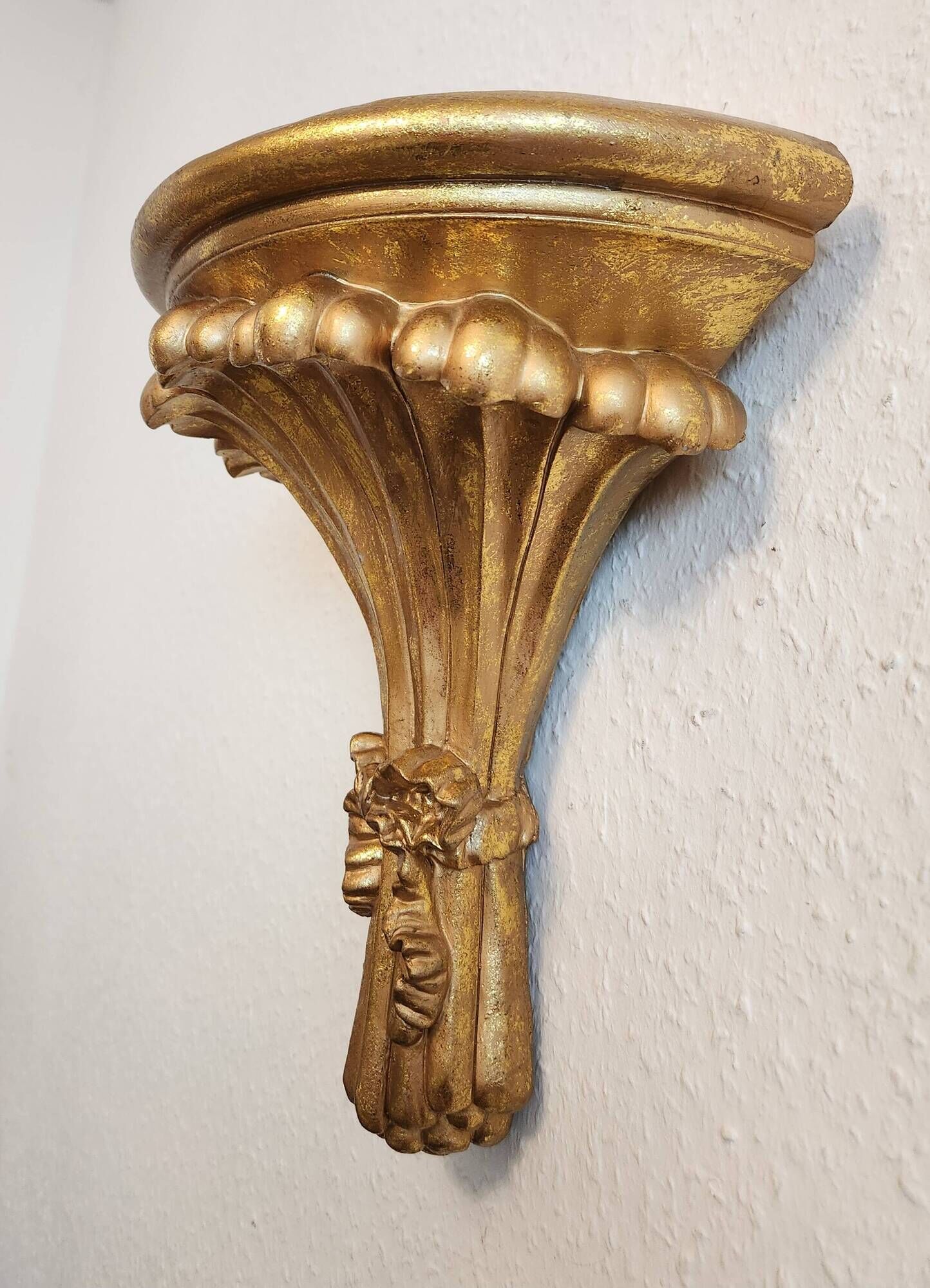 vergoldée console murale support mural étagère décorative rococo Louis XV, 1970