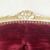 Pair of Louis XV style upholstered velvet armchairs