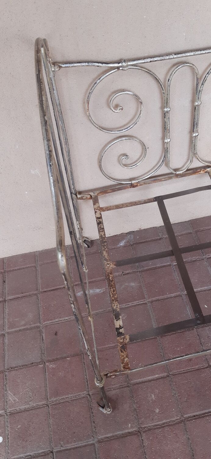 Old wrought iron bench