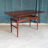 Scandinavian teak coffee table monte and drop, denmark 1960