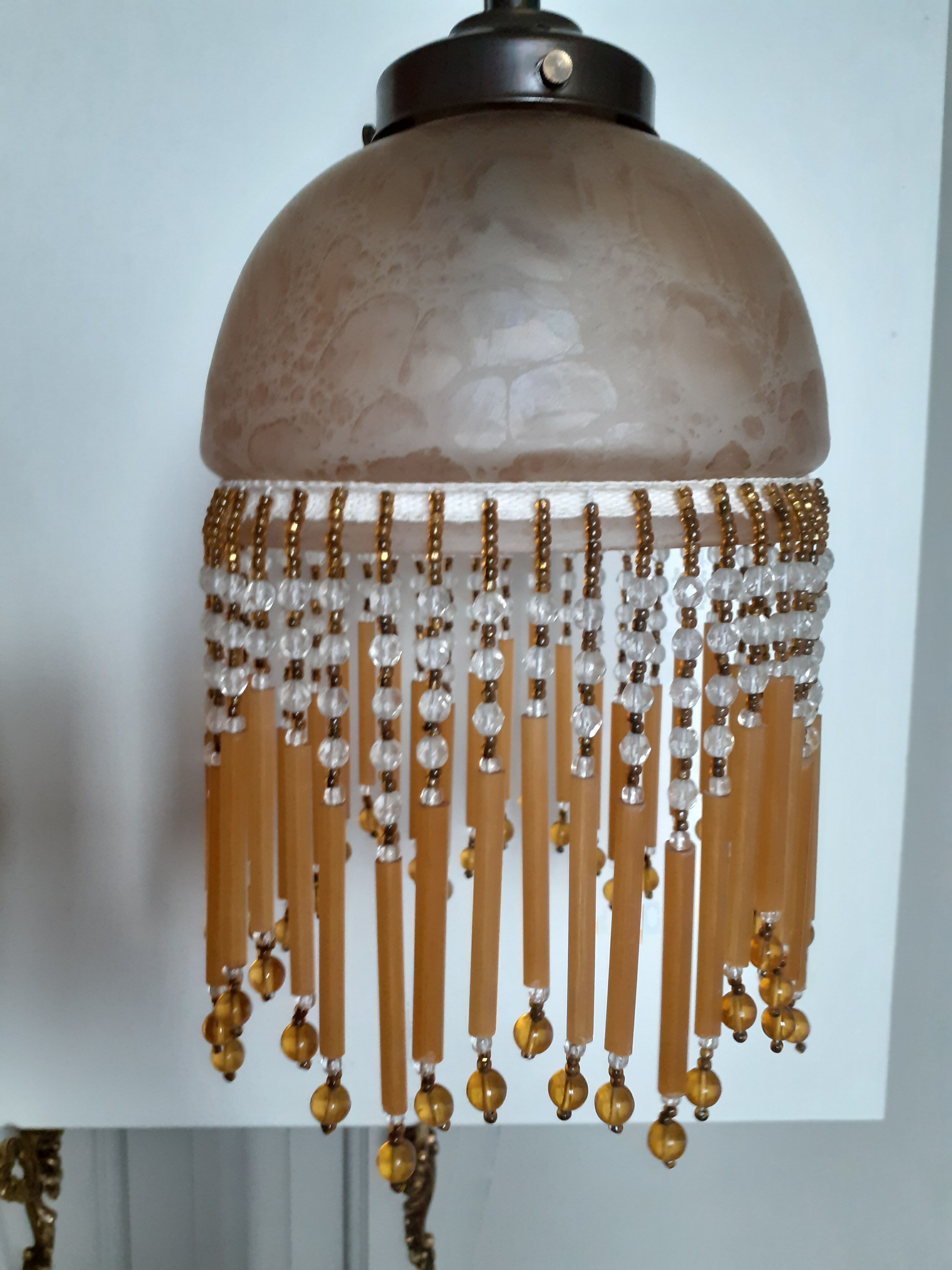 Pair of grapevine wall lamps