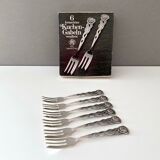 Set de 6 fourchettes à gâteau Hildesheim Rose plaqué argent