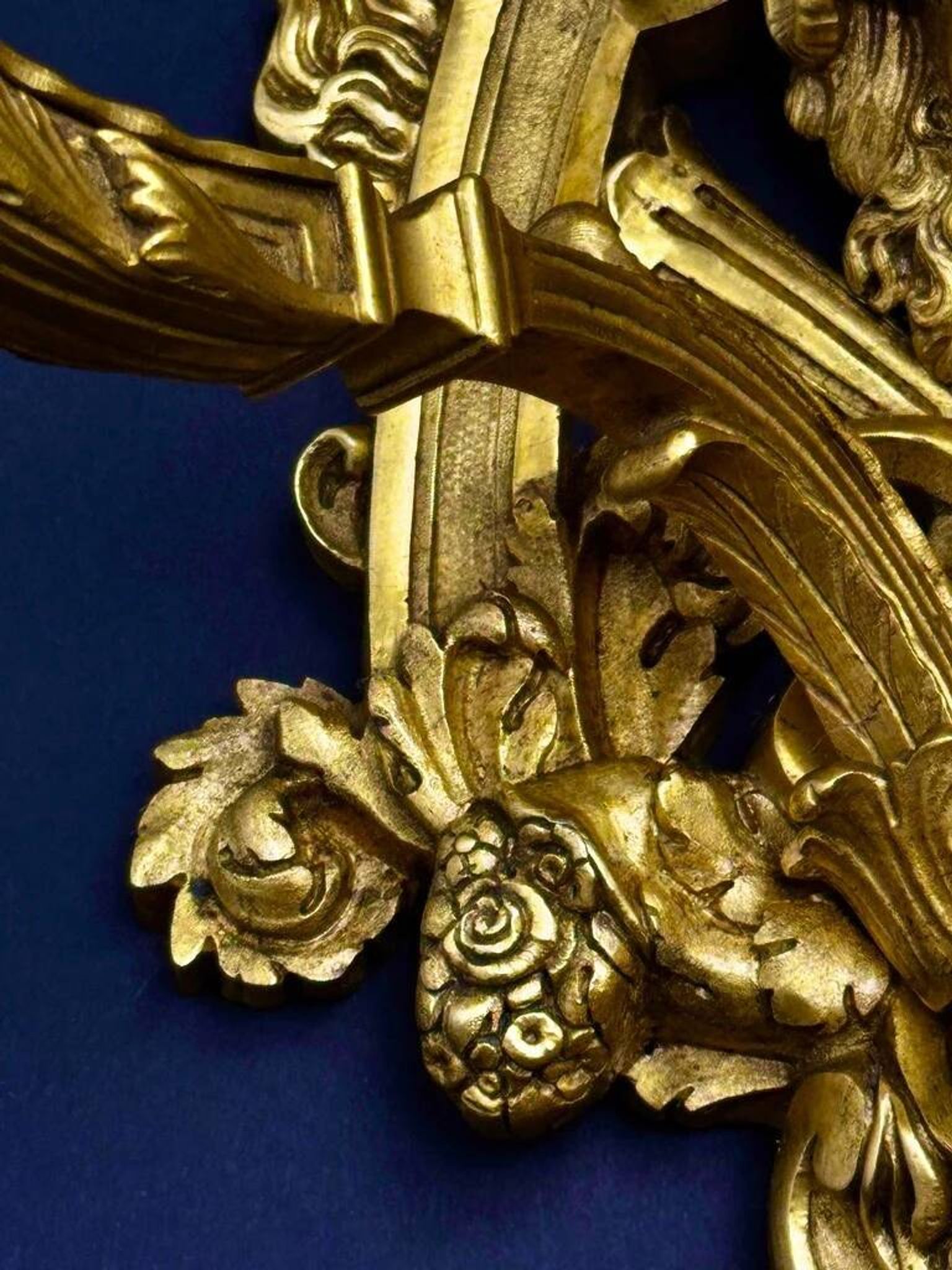 A pair of important gilt bronze wall sconces, Louis XVI style, 19th century.