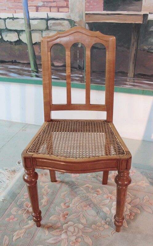 Set of 4 chairs Louis Philippe cherrywood XIX