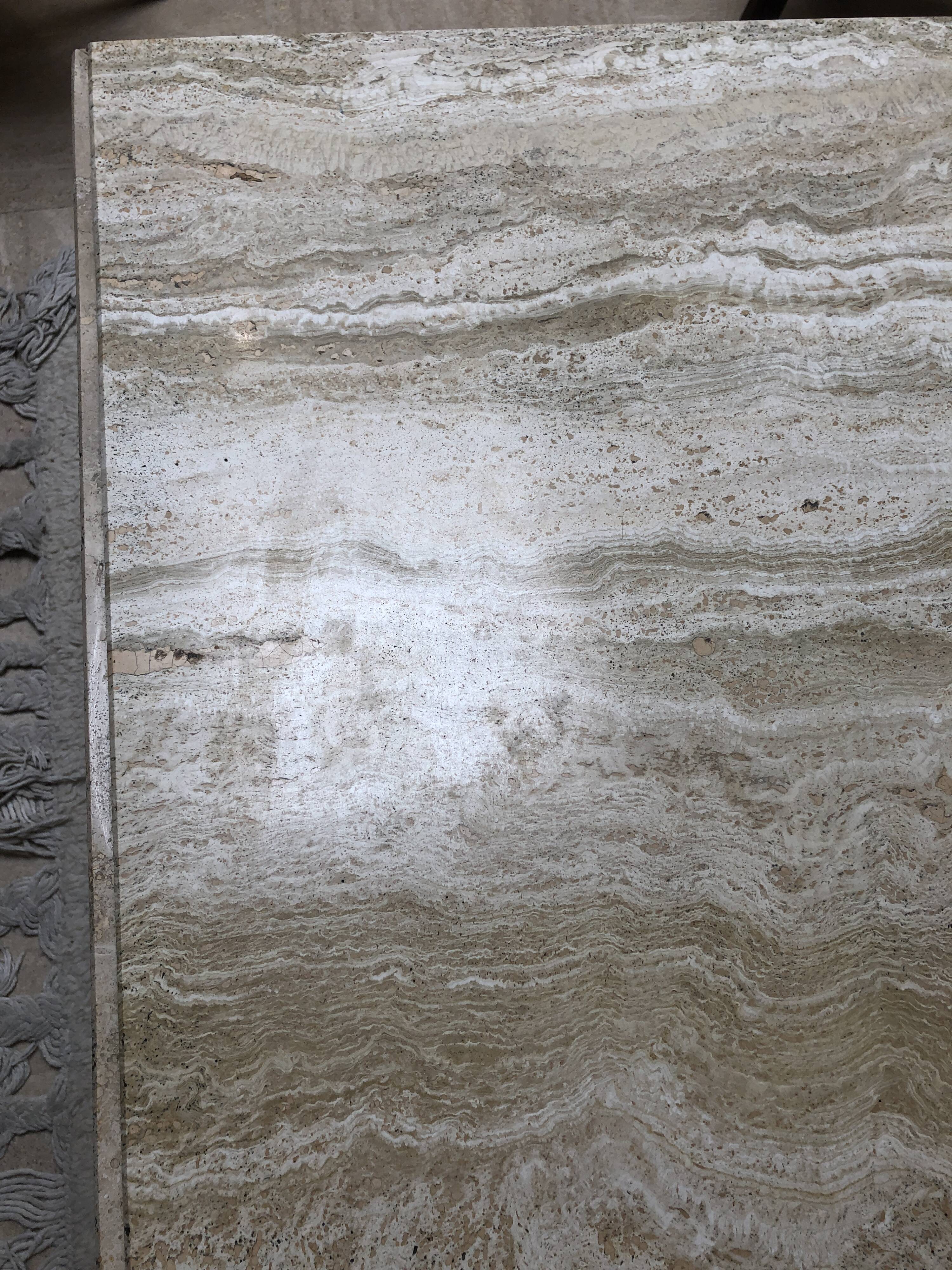 Travertine coffee table, 1970