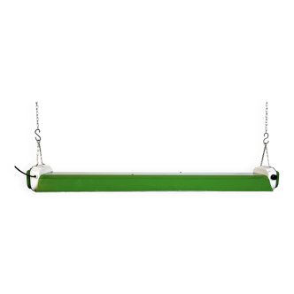 Green Industrial Hanging Tube Light , 1970s