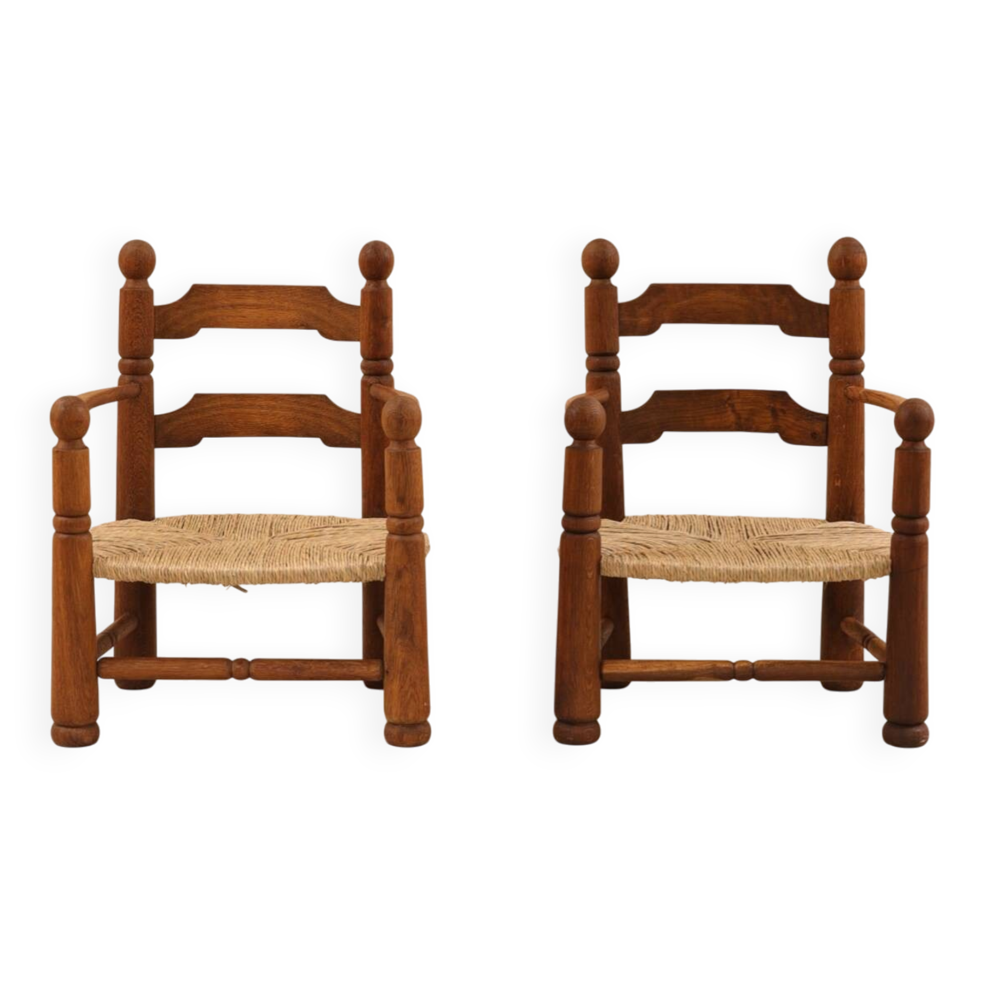 Fauteuils rustiques Charles Dudouyt, 1940’s