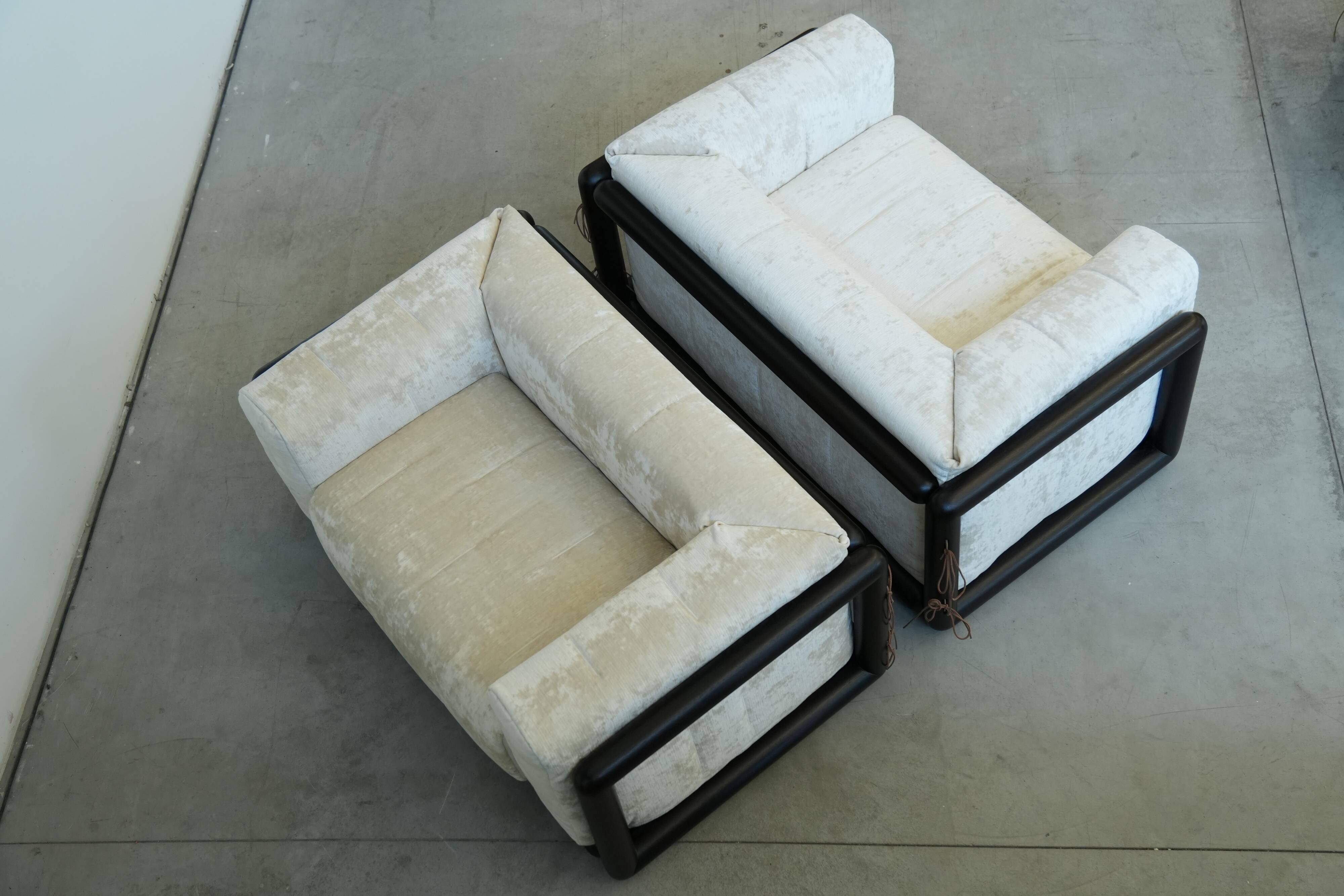 1973 “Cornaro” Sofa & Armchair Set by Carlo Scarpa for Simon