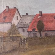 Peinture à l'huile vintage française