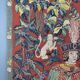 Medieval-style wall tapestry, courtly scene, 20th century