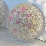 Amazing set of 2 Murano glass ceiling flower by Seguso for Venini