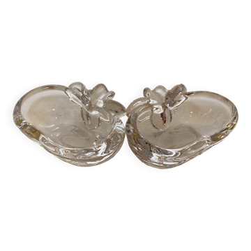 Duo empty pockets ashtrays apples vannes le chatel