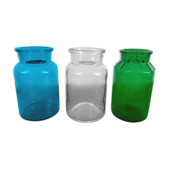 Colorful vintage jars