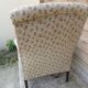 Old Napoleon lll toad armchair  with wheels