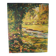Old impressionist painting landscape river oil on wood signed