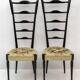 Pair of Chiavari Mid-Century Modern Italian High Back Chair