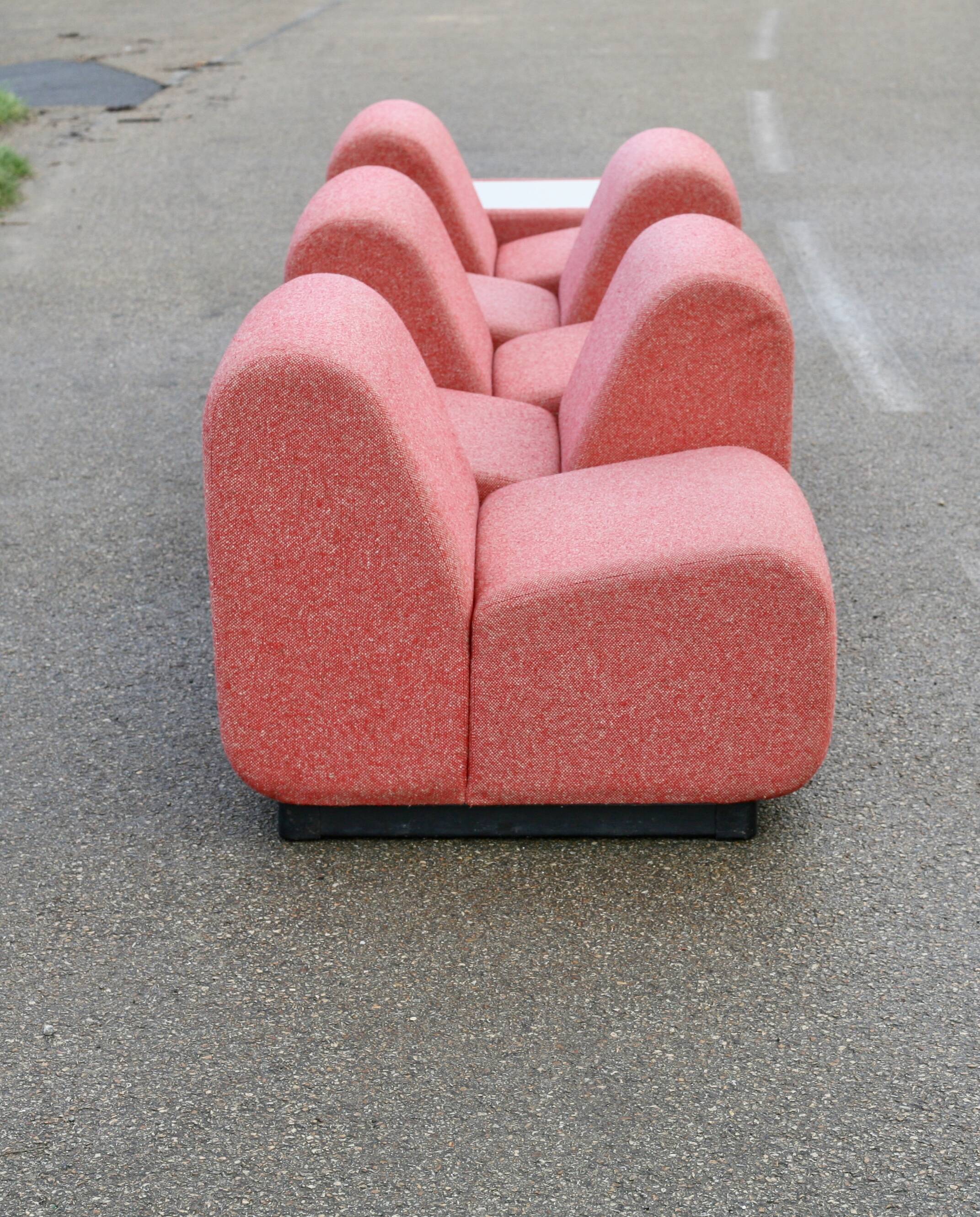 "Tappo" modular sofa by John Mascheroni, produced by Vectra Contract, circa 1975.