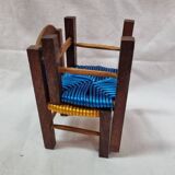Wooden & scoubidou chairs from 1970