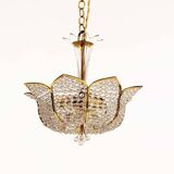 Medium sized crystal glass ‘Tole’ chandelier light by Palwa, Germany 1970’s