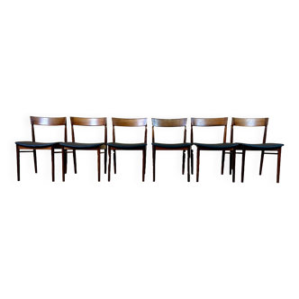 Set of 6 Henry Rosengren Hansen Model 39 Dining Chairs Rosewood
