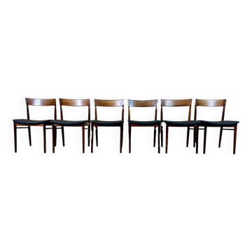 Set of 6 Henry Rosengren Hansen Model 39 Dining Chairs Rosewood