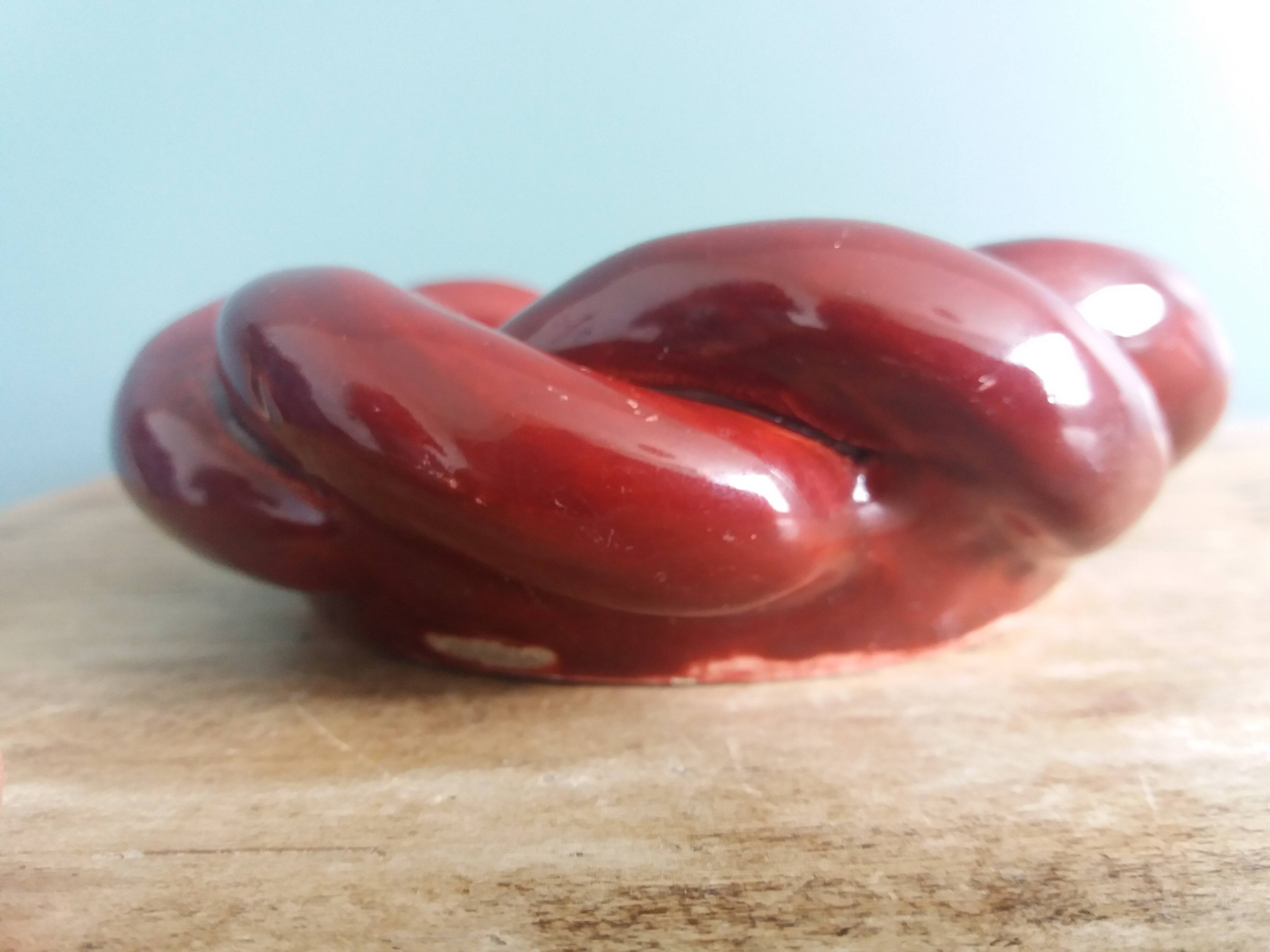 Cendrier en céramique artisanale tressée