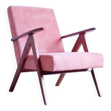 Mid Century Easy Chair Model B 310 Var in Coral Velvet