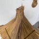 Bamboo and straw floor lamp 1980