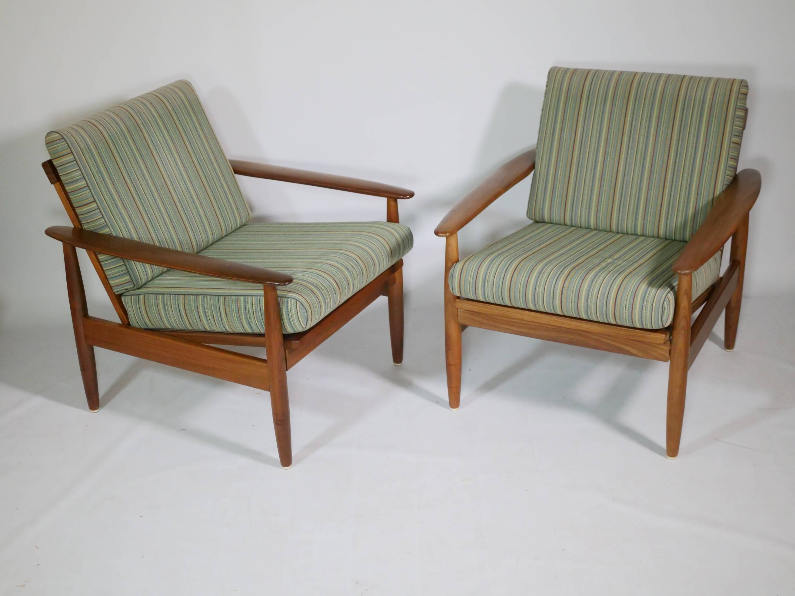 Danish Design Teak Armchair Set Mid-Century Armchair, Set of 2, 60s