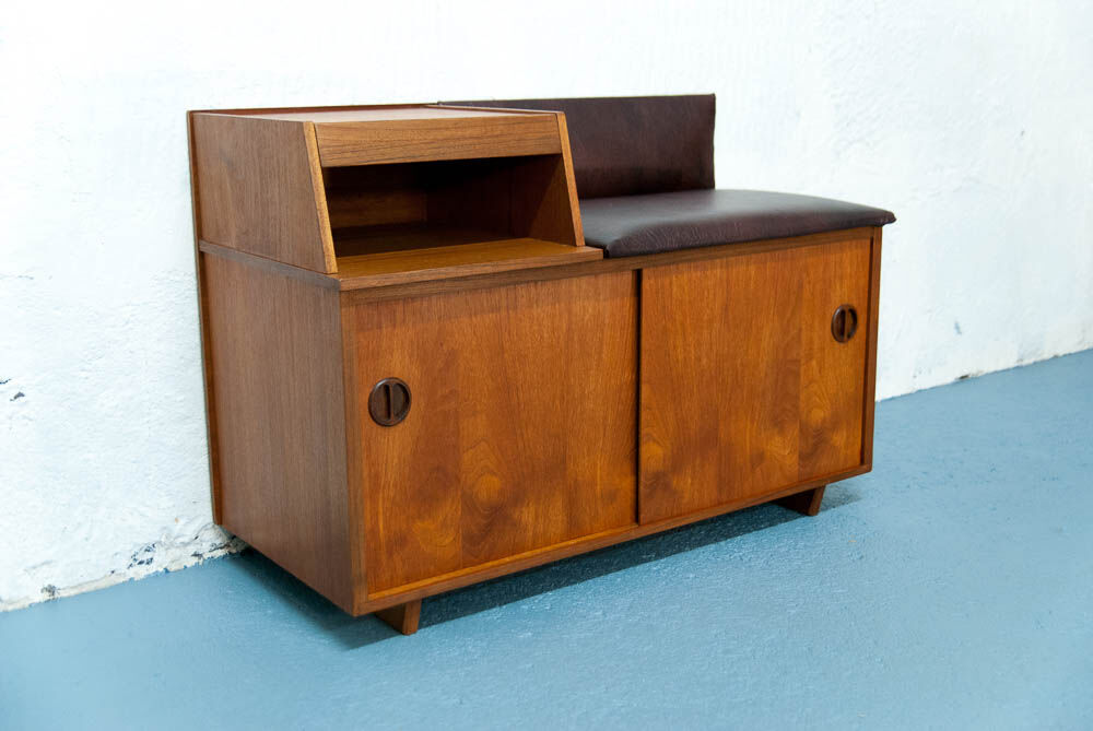Phone vintage teak bench