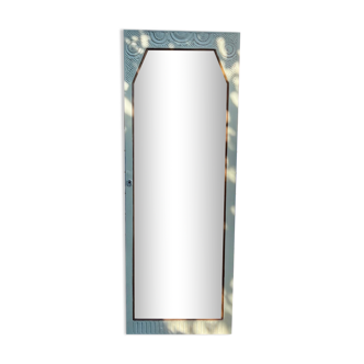 Beveled orphan mirror in wood, 179x65 cm