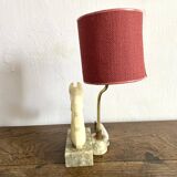 Alabaster horse head lamp, Italy