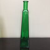 Series of 3 green and yellow glass vases