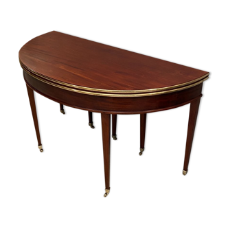 Half-moon table in mahogany period directoire late eighteenth