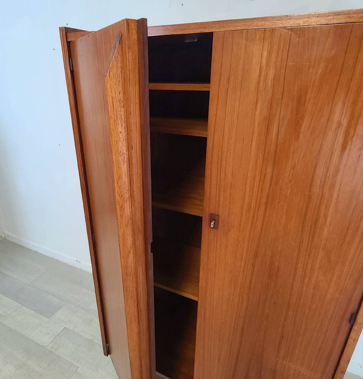 Vintage 1960s Scandinavian teak bookcase cabinet