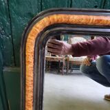 Small mirror louis philippe noir of the XIX  th siecle n° 43