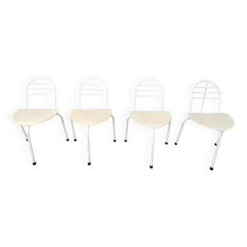 Postmodern tripod dining chairs, 1980s