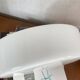 Large wall lamp with white opaline glass, vintage ceiling light, 26 cm.