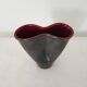 Vase en céramique forme libre Noir / Bordeaux signé Elchinger Années 50's