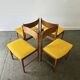 Set of 4 Edmund Homa GFM Polish Mid Century Teak Dining Chairs 1960s