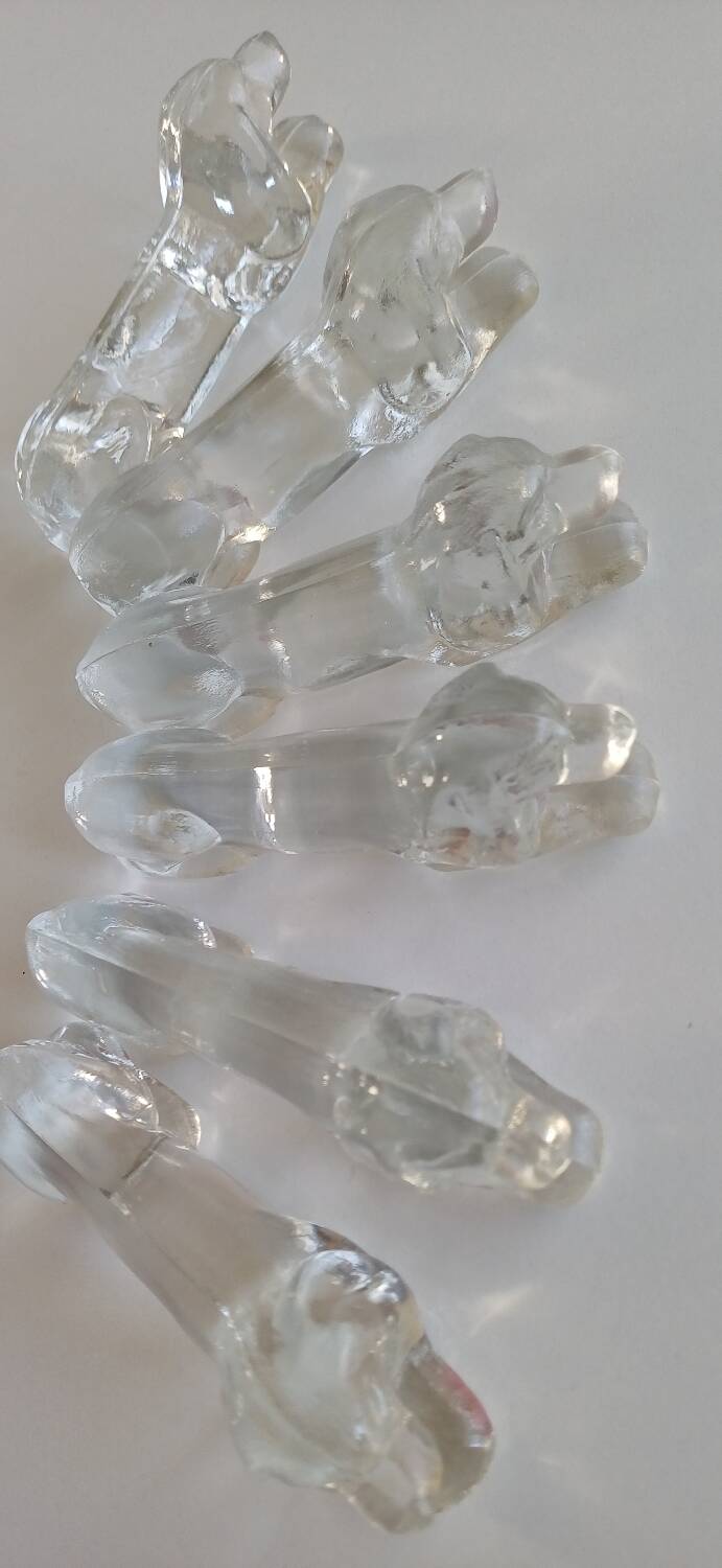 Antique glass knife rest