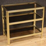 Design coffee table in gilded metal from the 80s