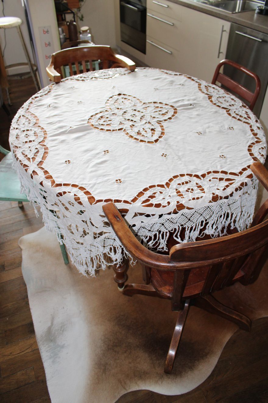 Old tablecloth