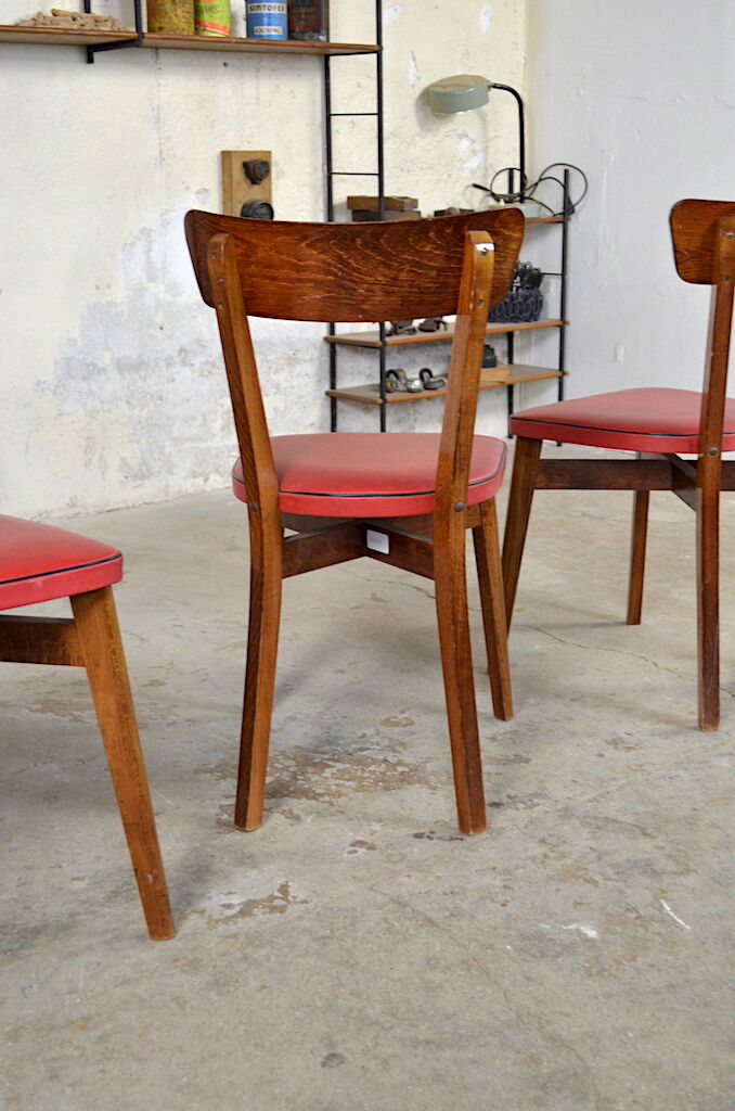 4 vintage romy bistro chairs 1950