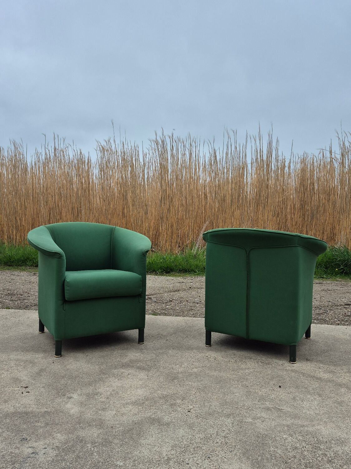 Set 2 vintage green Aura chair Paolo Piva Wittmann