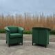 Lot de 2 chaises Aura vertes vintage Paolo Piva Wittmann