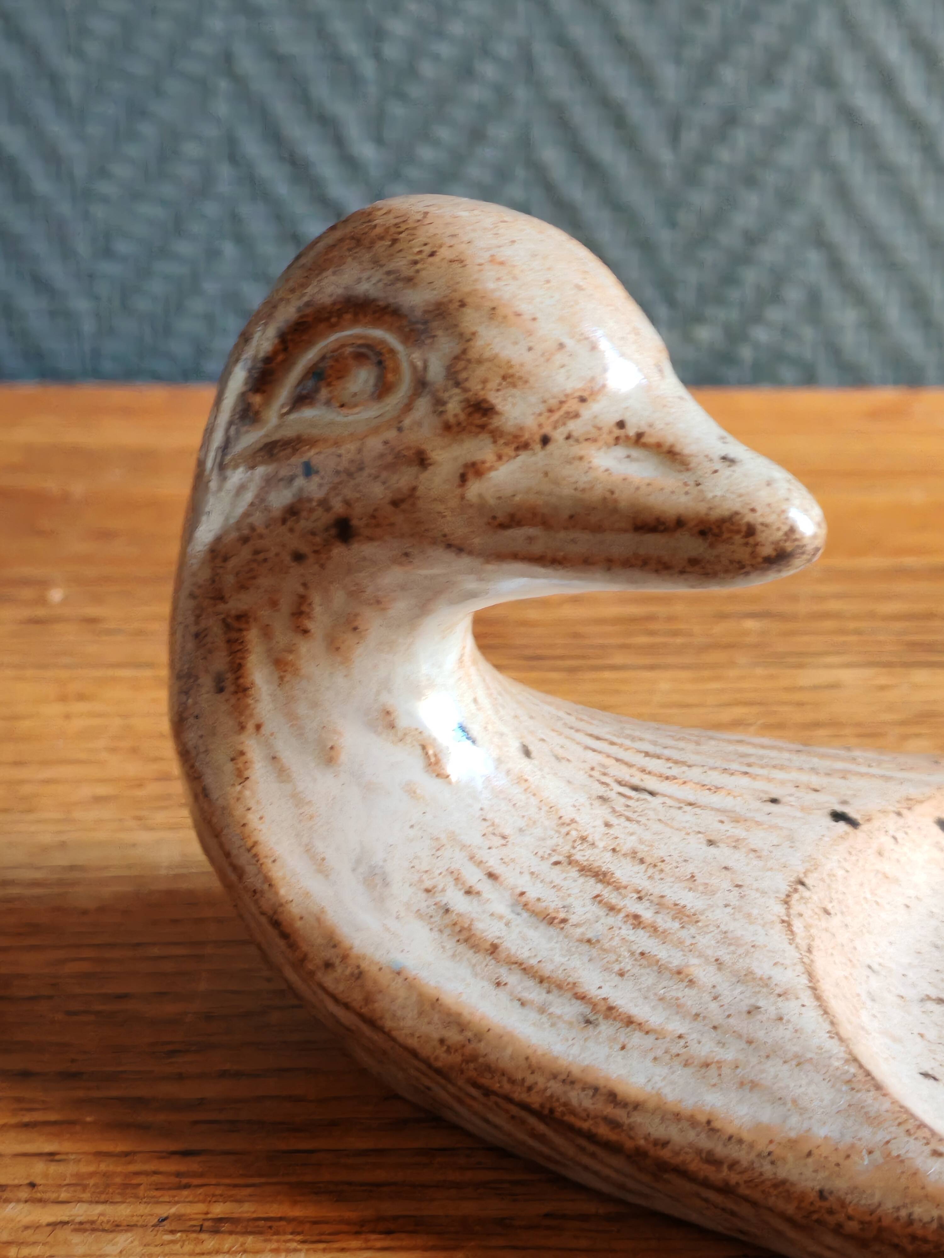 Vintage Stoneware Goose/Duck Head Serving Platter – Foie Gras Plate