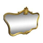 Vintage gold baroque mirror – 107 × 83 cm – authentic