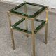 2 bedside tables, end tables in brass and transparent glass Maison Ja